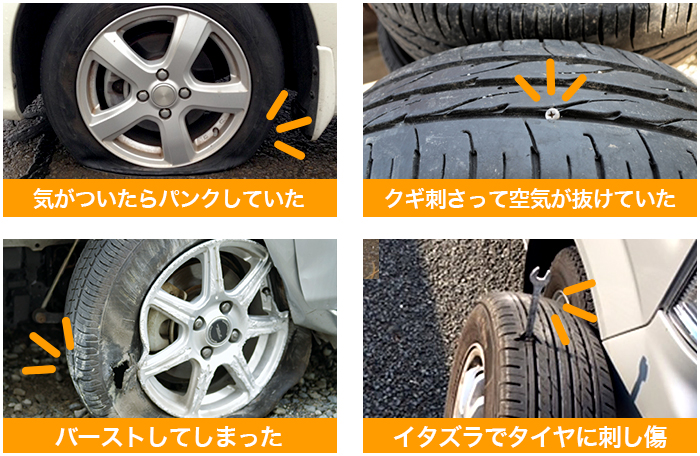 タイヤあんしん保証 もしものときも安心 安全 埼玉県川越市タイヤ交換 ホイール販売店